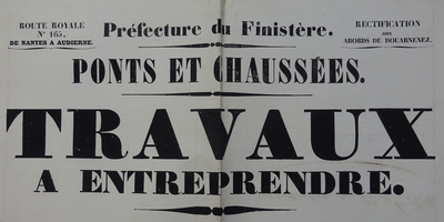 Contremaitre sur la route royale n°&nbsp;165 de Nantes à Audierne aux abords de Pont-Croix